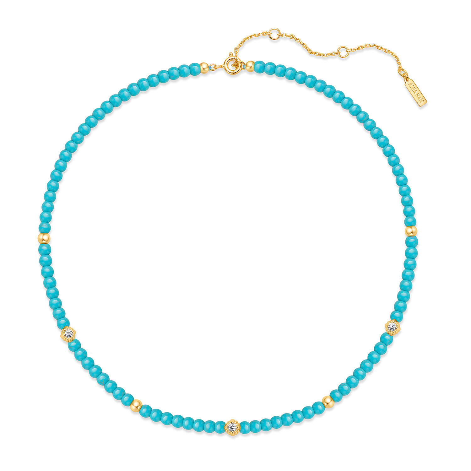 Chill Voyager - Necklace - Silver / 14kt GP - Turquoise - 45cm